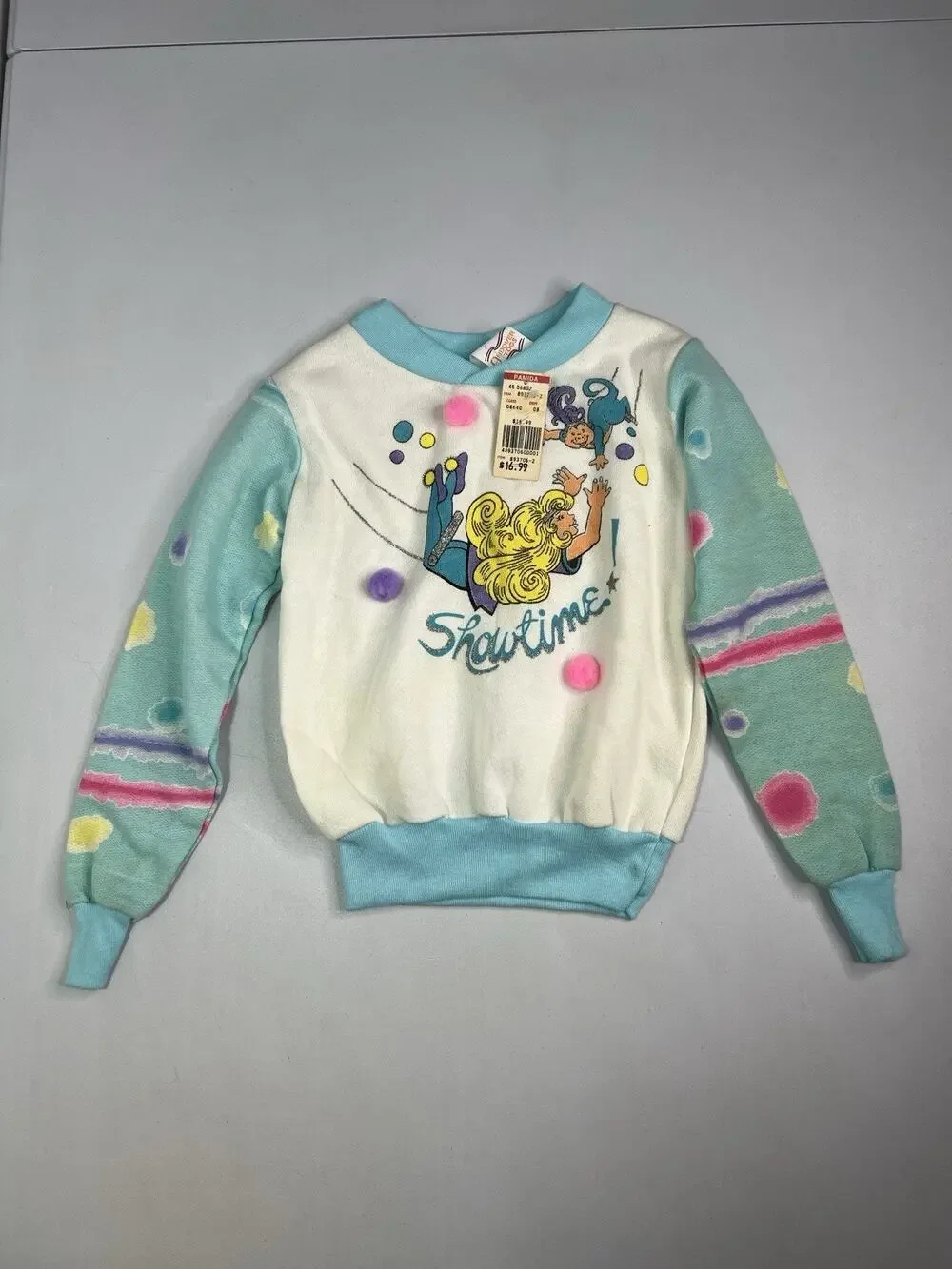 Andover Togs Sweatshirt Girls Size 6X Acrobat “Showtime” Vintage USA Made